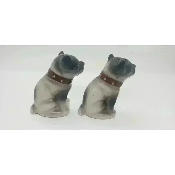 Vintage Dog Puppy Salt & Pepper Set Ceramic Japan 1950s House Gift Dog Lover - Picture 4 of 11